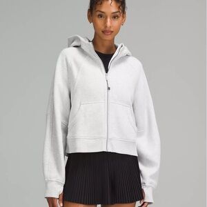 Lululemon Scuba Oversized Full-Zip Hoodie in Heathered Core Ultra Light Grey